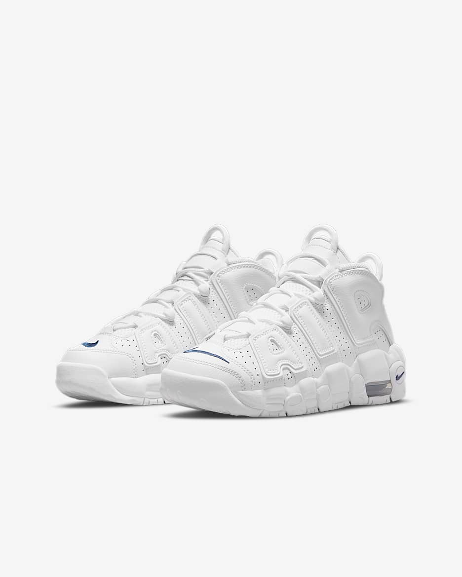 Nike more uptempo all white online